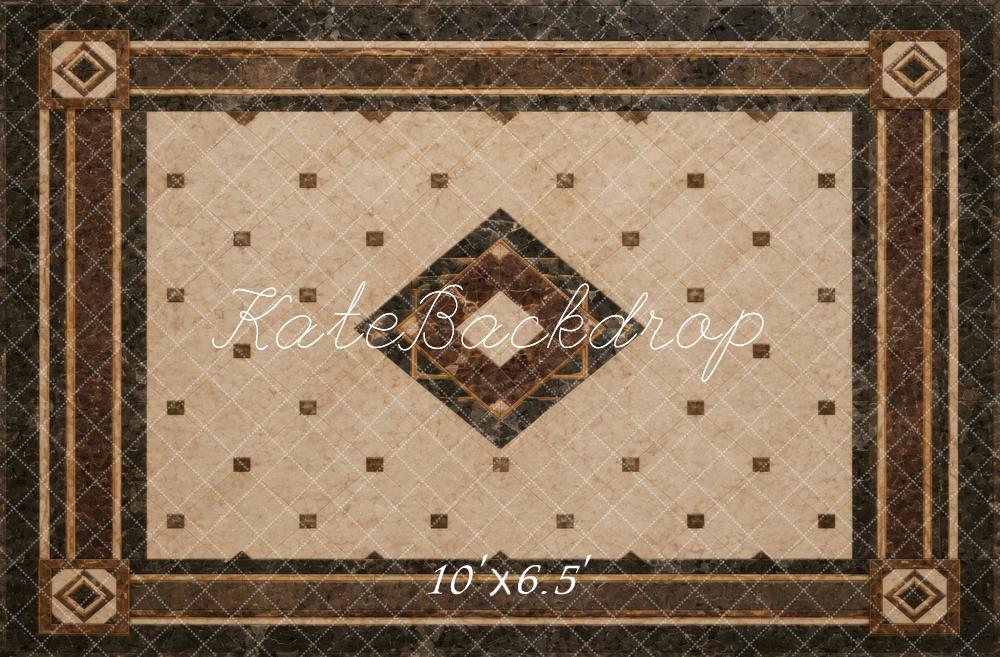 Kate Brown Geometric Tile Floor Printed Backdrop Designed by Vertigo Productions