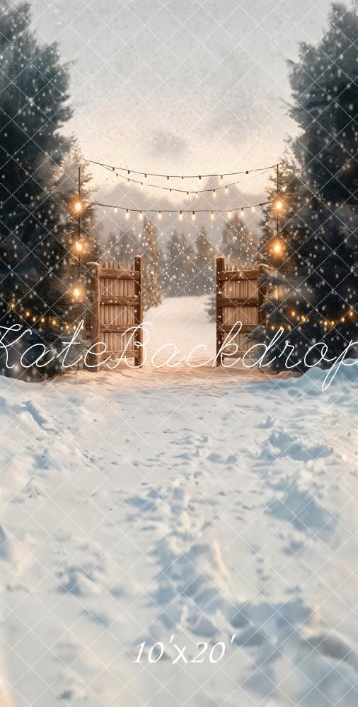 Kate Winter Wonderland Gate Snow Backdrop Designed by Emetselch