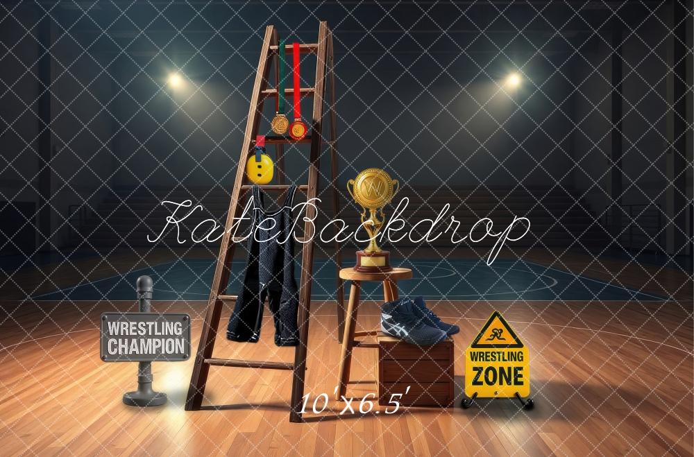 Sports Wrestling Champion Trophy Foto Achtergrond Designed by Laura Bybee