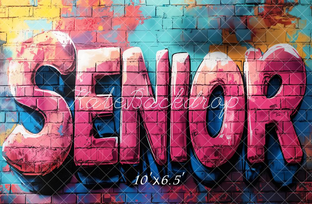 Kate Graduation Senior Graffiti Brick Wall Backdrop Designed by Emetselch