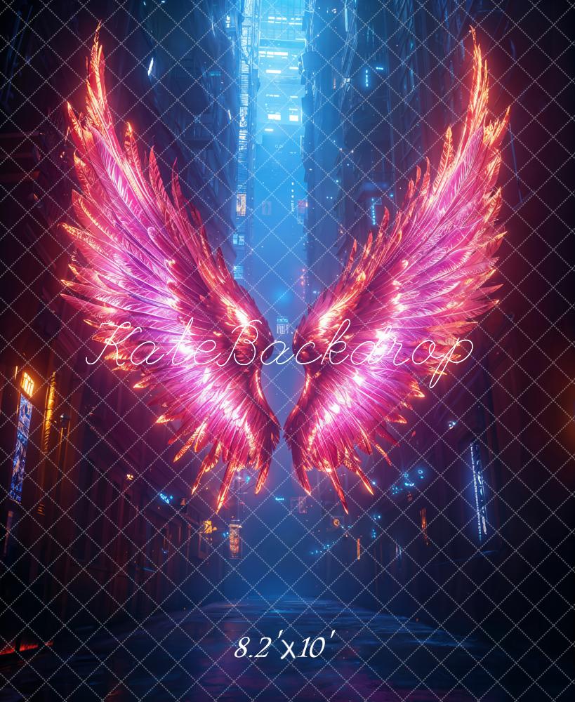 Fondo Callejero de Alas Neón de Fantasía diseñada por Emetselch