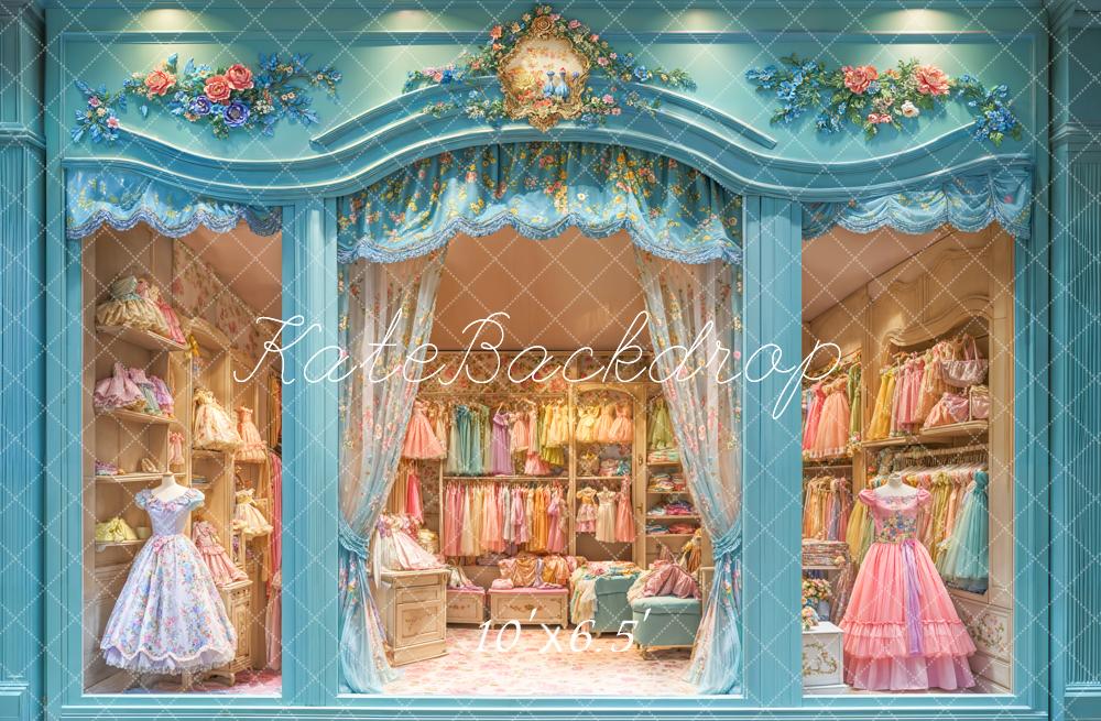 Vestidos de Closet para Niñas Retro Azul Soñado Diseñado por Emetselch