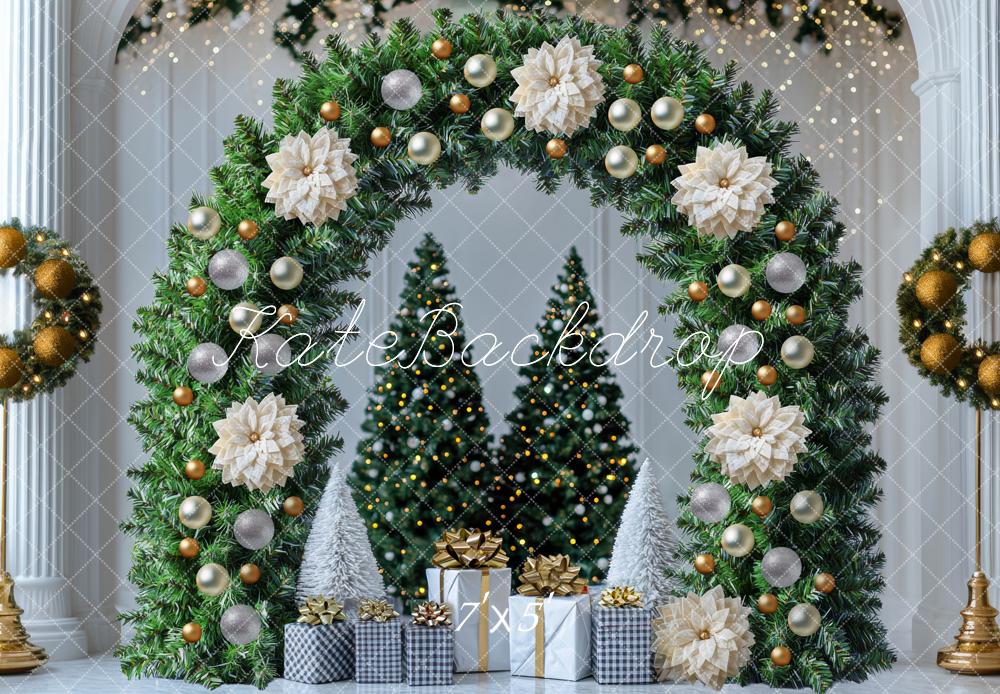 Christmas Trees Gift Nightmoon Arch Backdrop Cover main image 1