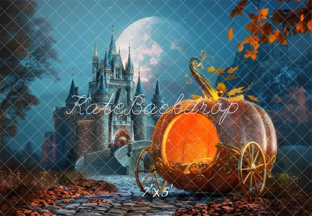Kate Halloween Castle jack-o'-lantern Backdrop Designed by Mini MakeBelieve