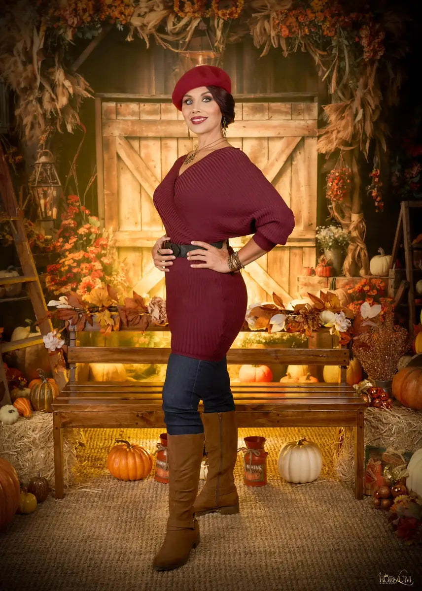 Kate Autumn Pumpkin Barn Backdrop Designed by Emetselch