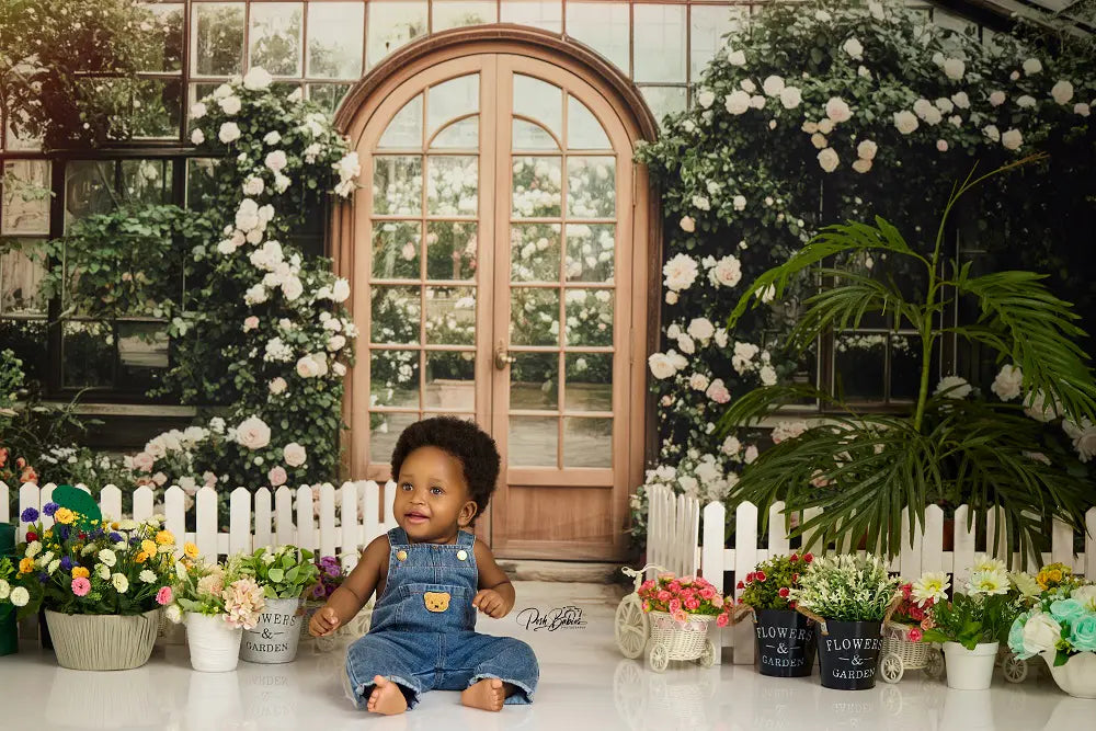 Kate Spring Floral Greenhouse Garden Backdrop Designed by Patty Roberts