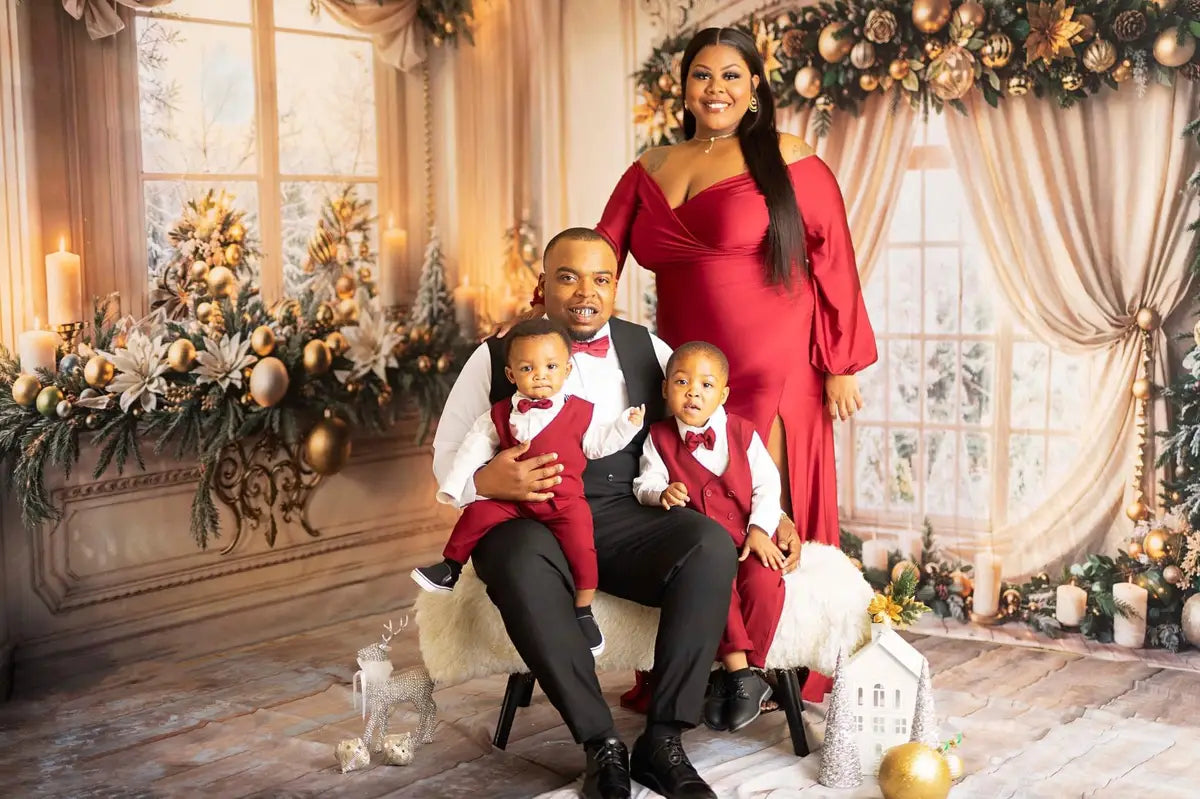 Kate Christmas Vintage White Arched Window Room Set