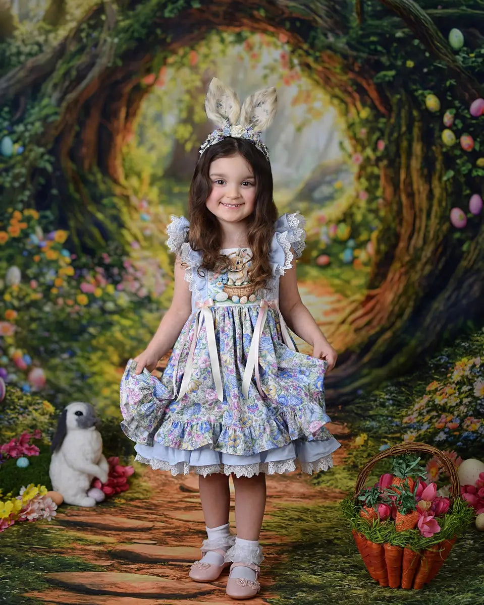 Kate Easter Forest Tree Arch Path Backdrop Designed by Emetselch