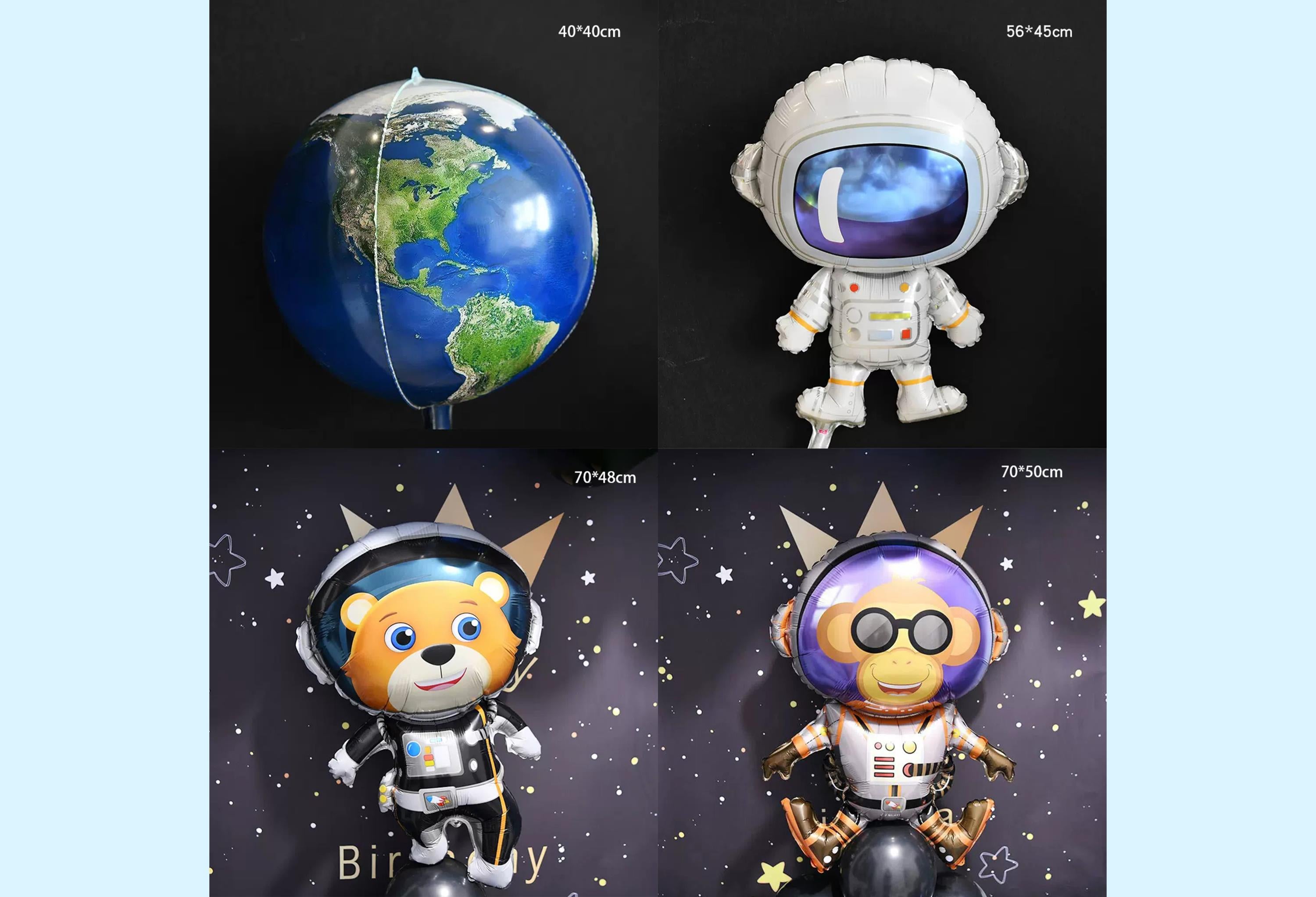 Kate Astronaut Universe Inflatable Props Set 16pcs