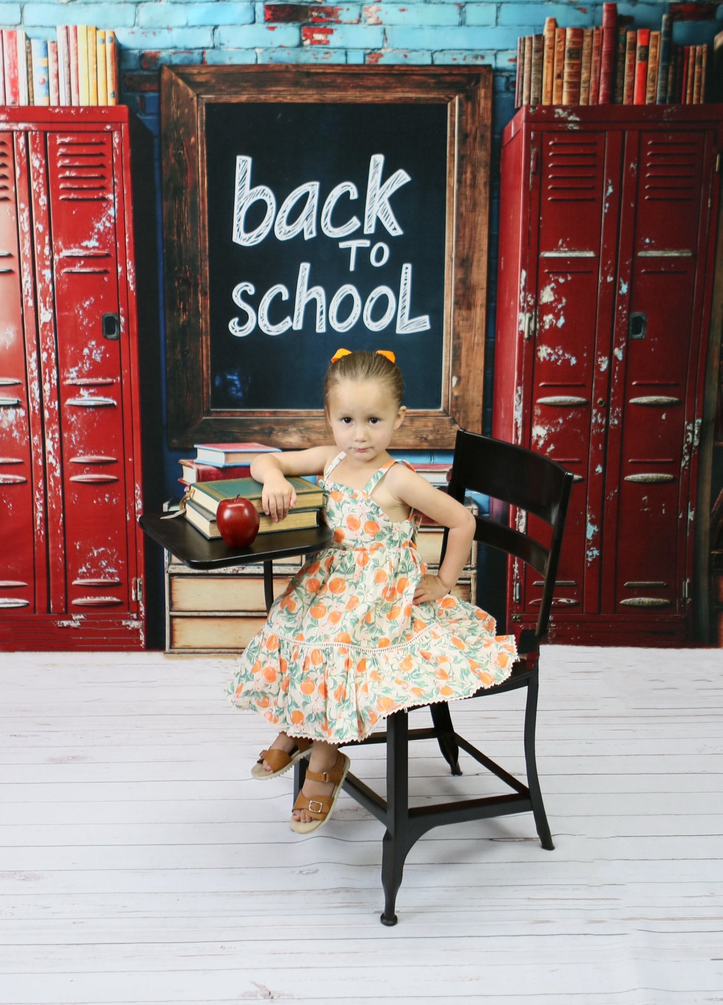 Kate Back to School Chalkboard Locker Backdrop Designed by Emetselch