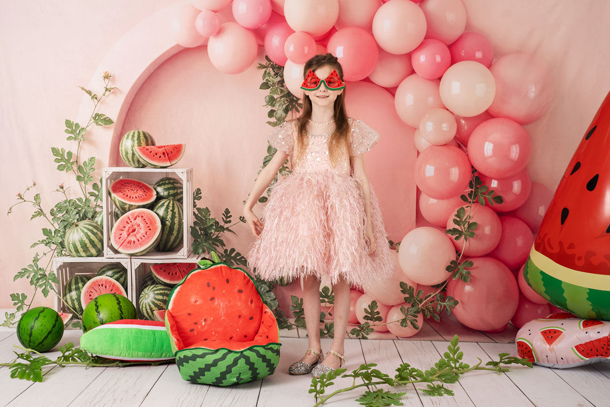 Valentine's Pink Candy House Foto Achtergrond Designed by Mini MakeBelieve
