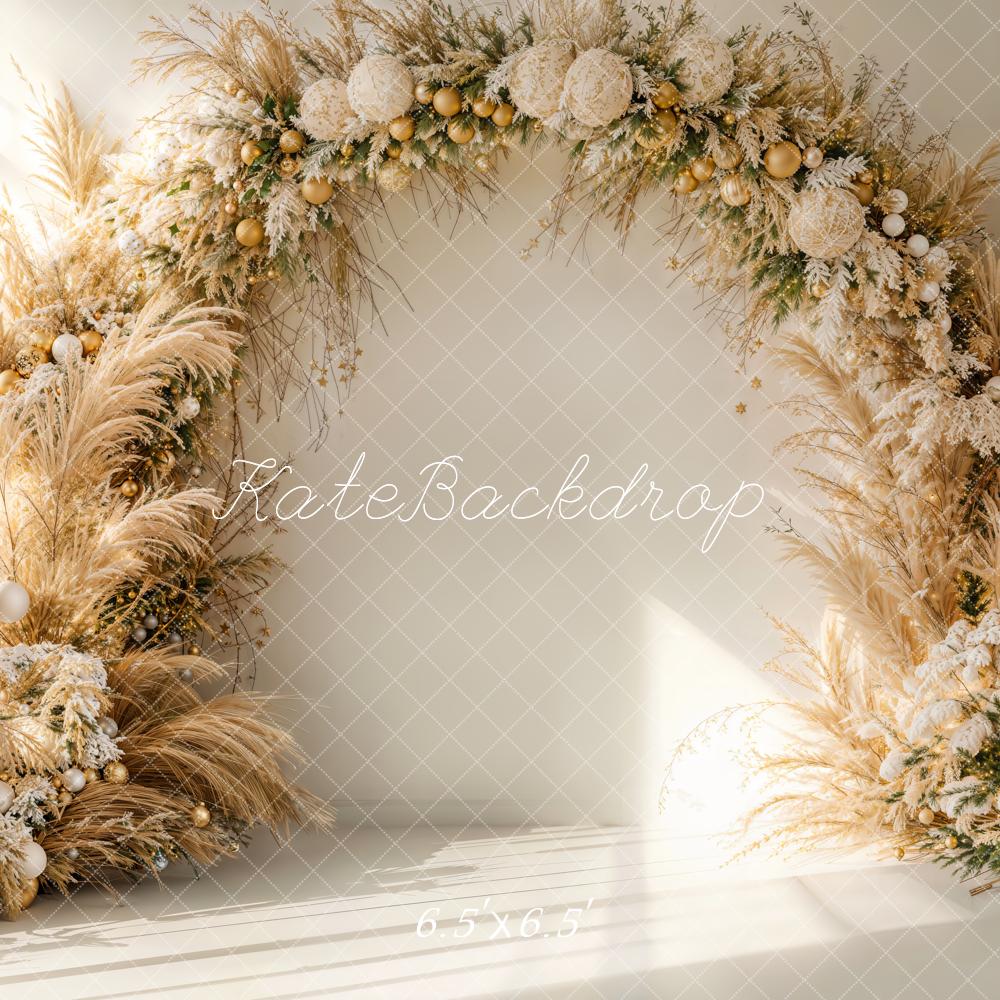 Kate Christmas Boho Flower Arch Backdrop Designed by Emetselch