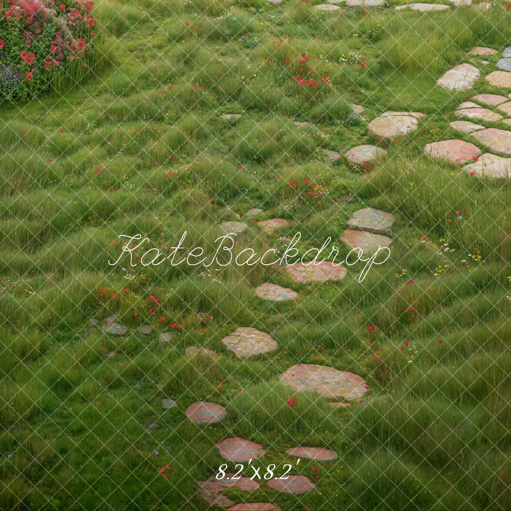 Kate Spring Garden Stone Pathway Floor Backdrop Designed by Kate Image