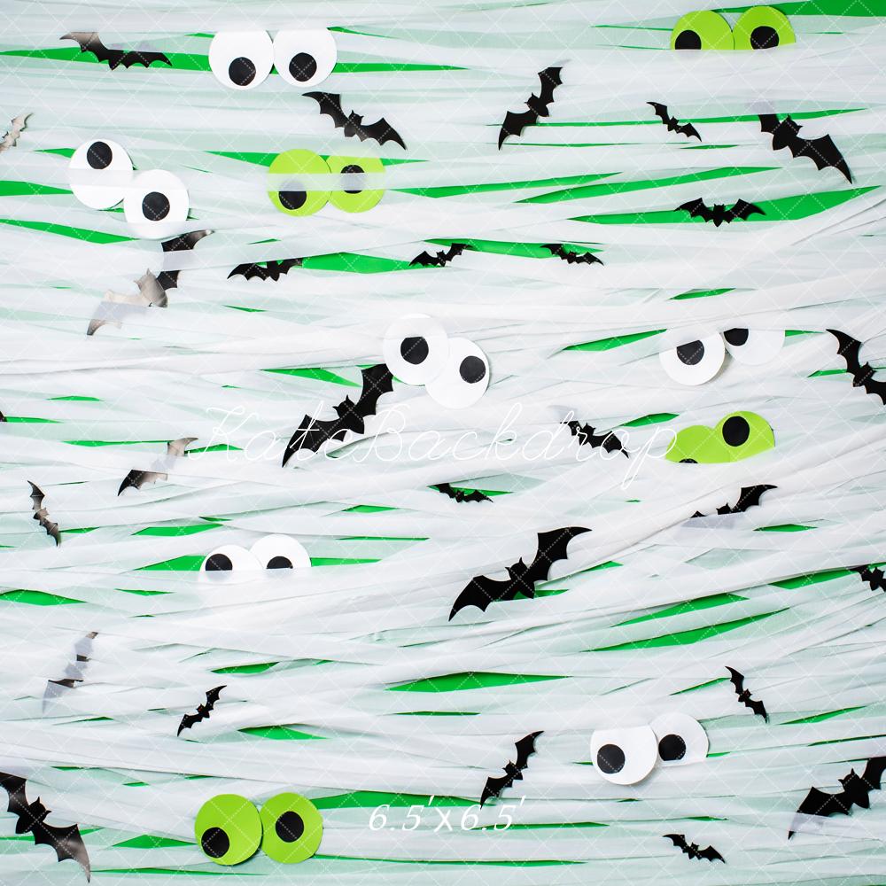 Halloween Fun Eyes Bats Mummy Foto Achtergrond Designed by Rose Abbas