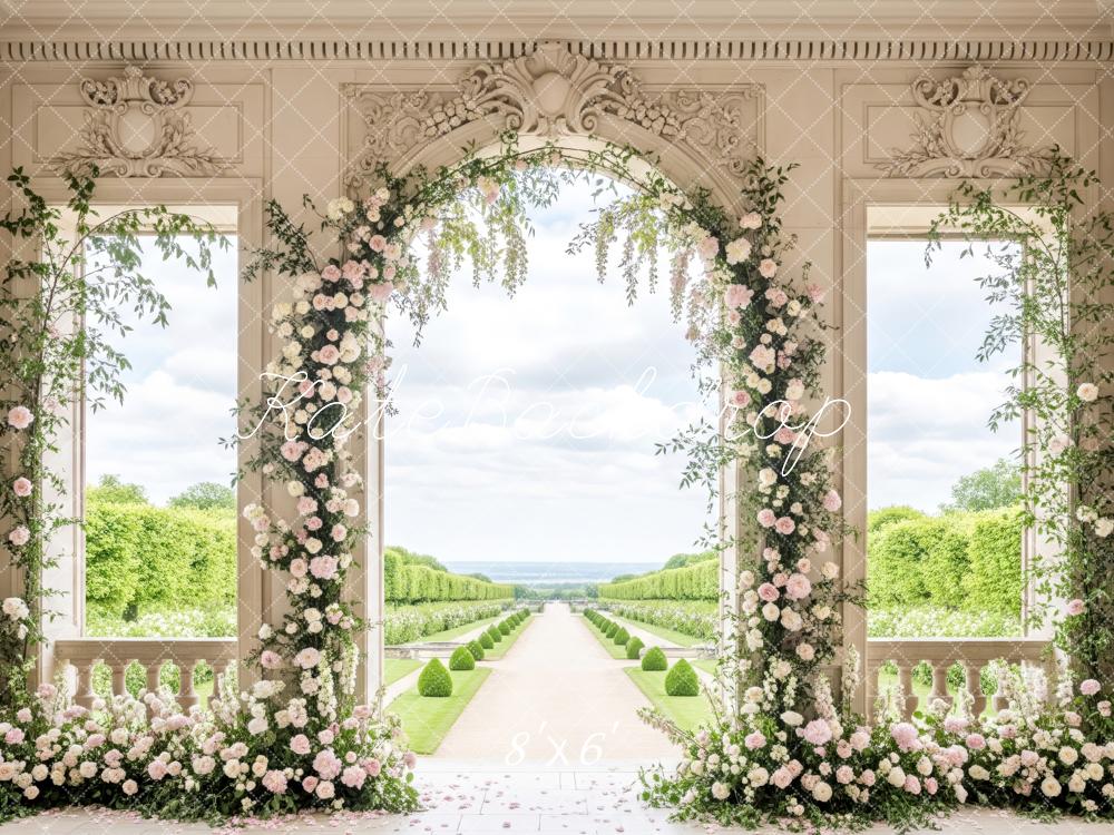 Kate Spring Flower Arch French Window Garden Backdrop Designed by Patty Roberts