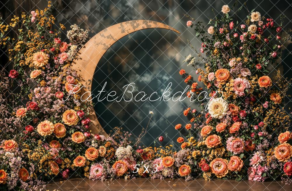 Fondo de media luna floral del Día de la Madre diseñado por Emetselch