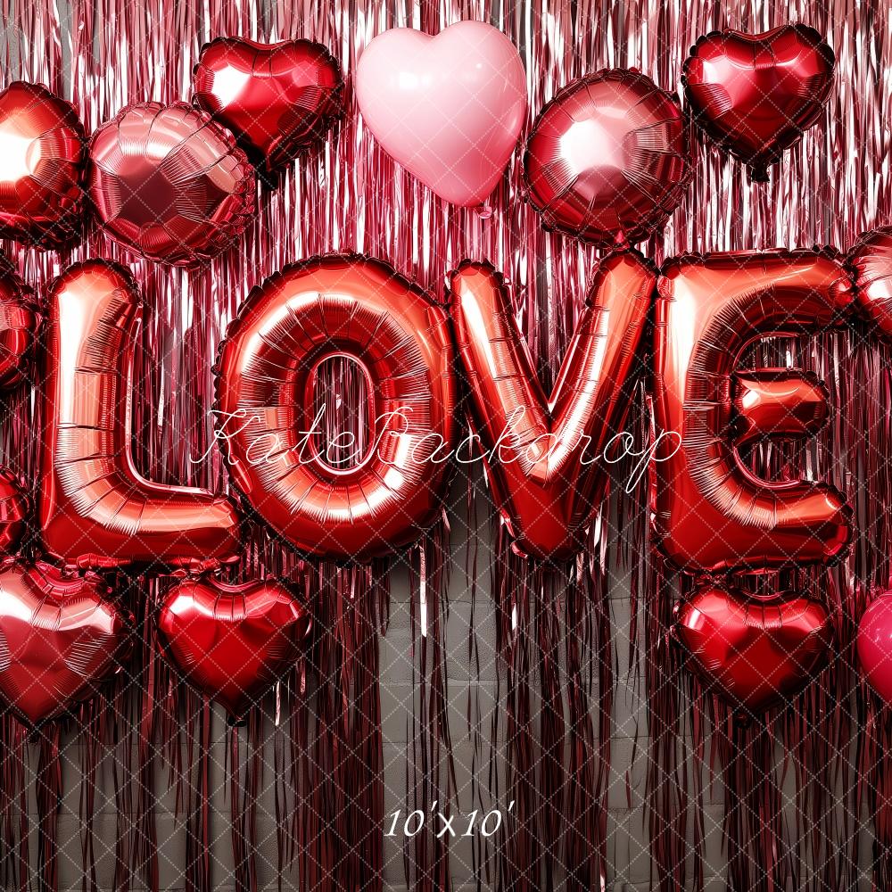 Kate Valentine's Love Balloon Red Backdrop Designed by Patty Roberts