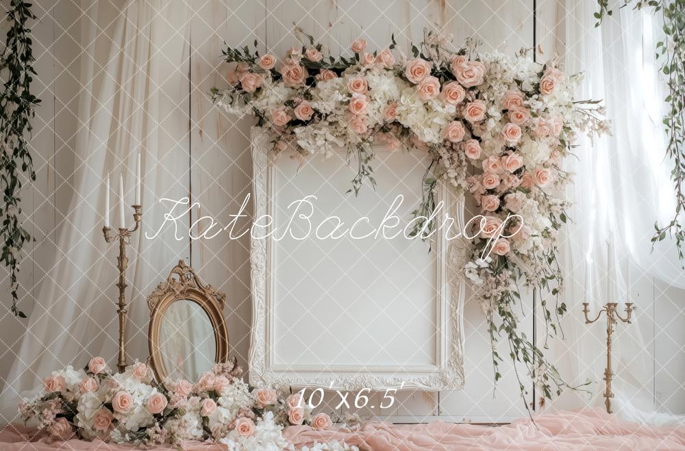 Kate Mother's Day Vintage Floral Mirror Backdrop Designed by Patty Roberts
