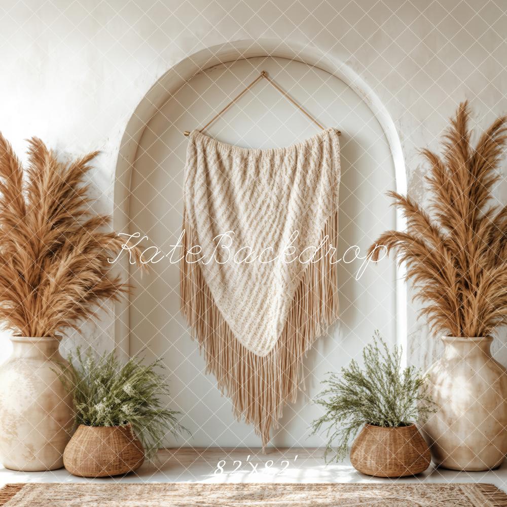 Kate Boho Pampas Arch Vase Backdrop Designed by Emetselch