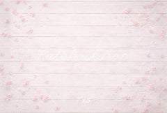 Kate Pink Flowers White Wood Floor Printed Backdrop Printed Backdrop Designed by Mandy Ringe Photography