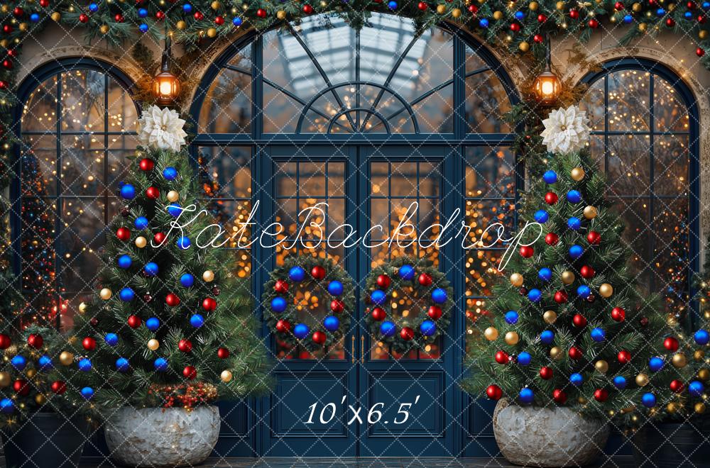 Kate Christmas Tree Greenhouse Doorway Arched Backdrop Designed by Mini MakeBelieve