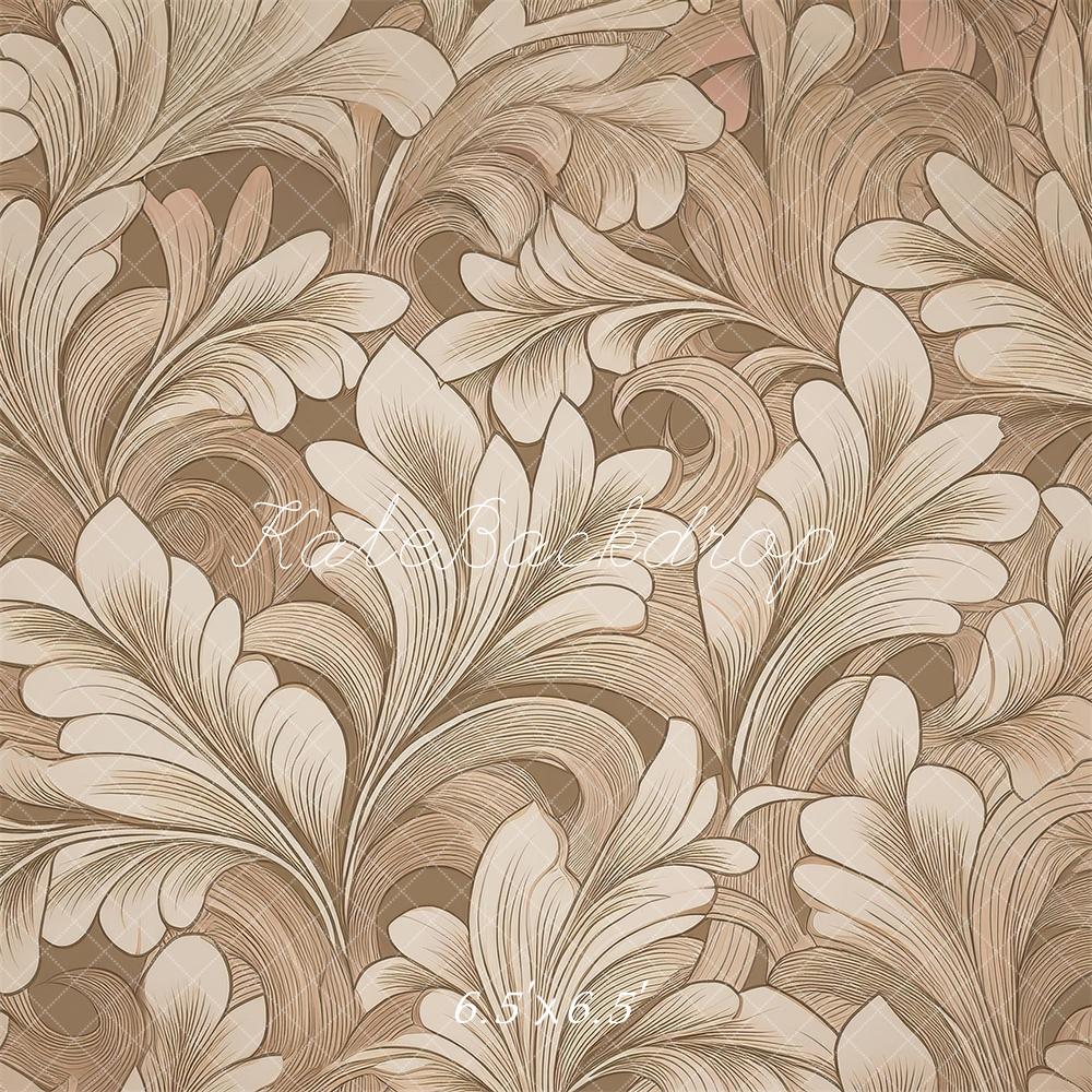 Mid Century Modern Retro Neutraal Behangpatroon Foto Achtergrond Designed by Mandy Ringe Photography