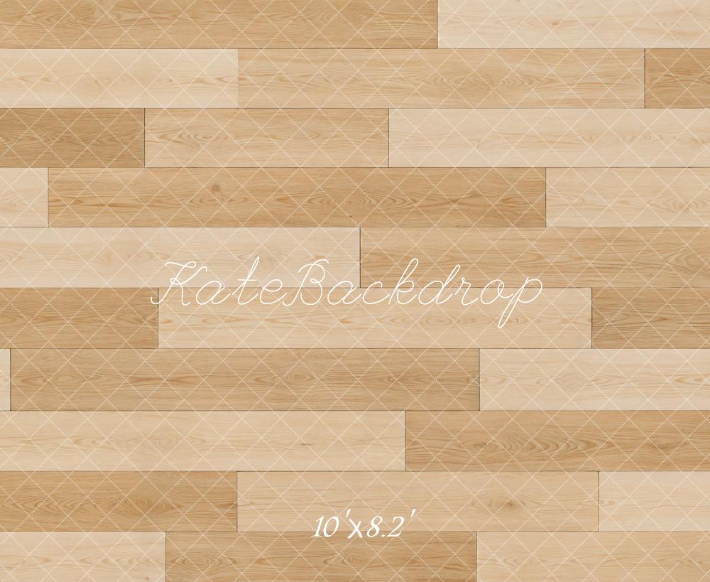 Kate Tan Wood Plank Floor Printed Backdrop Printed Backdrop Designed by Kate Image