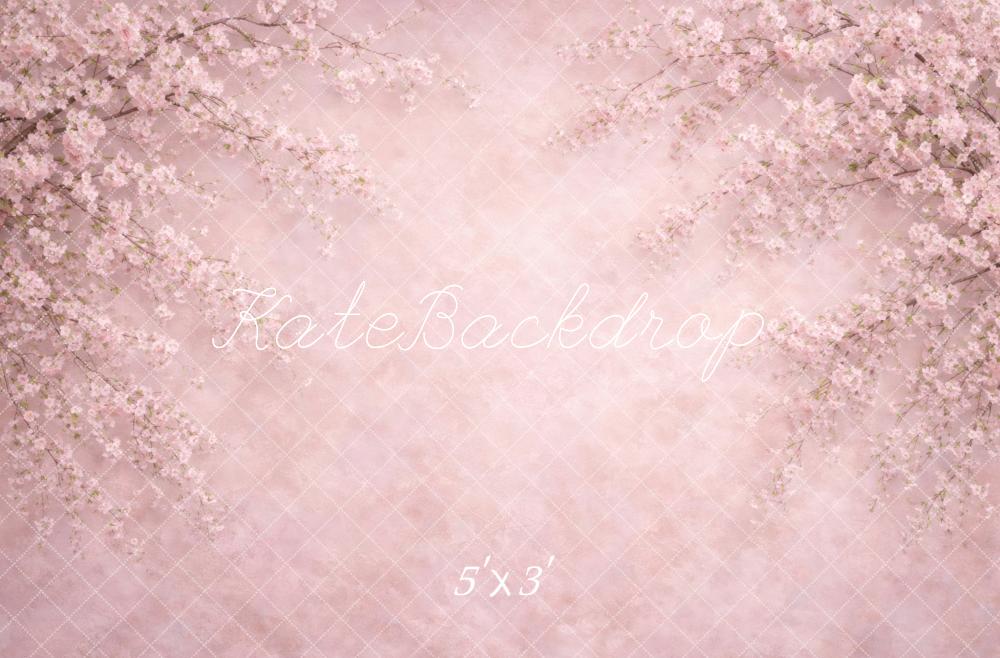 Kate Spring Pink Flower Arch Branches Printed Backdrop Designed by Vertigo Productions
