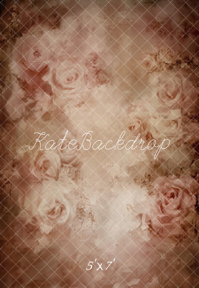 Kate Fine Art Vintage Pink Rose Flowers Backdrop Designed by Emetselch