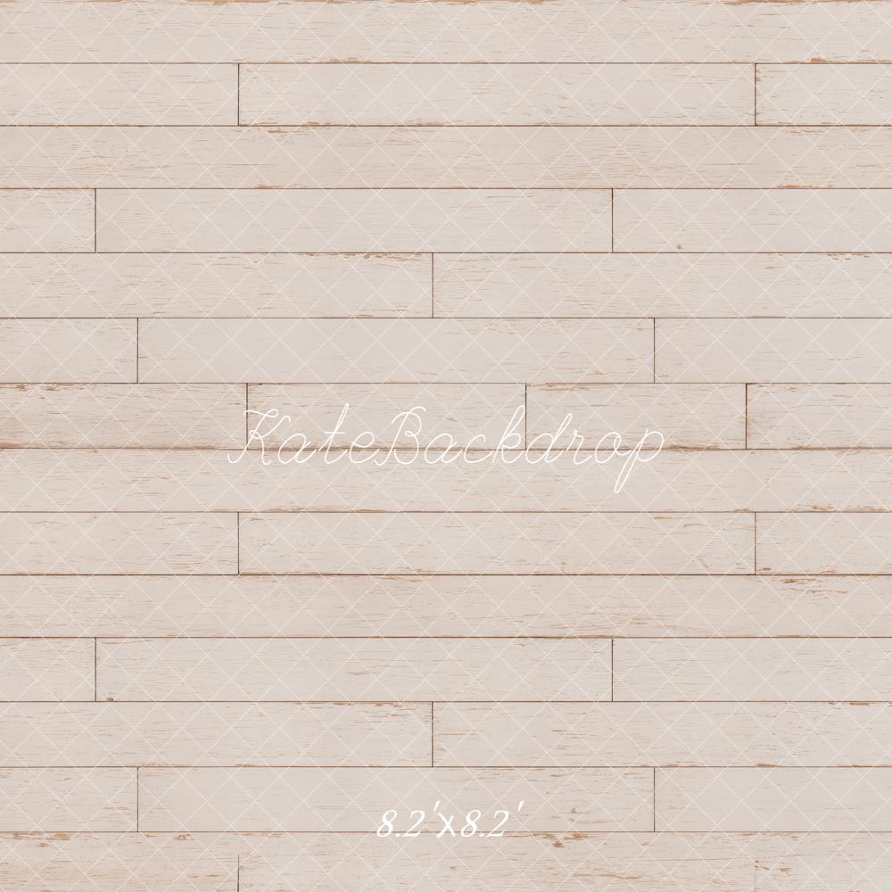 Kate White Retro Planks Floor Printed Backdrop Designed by Emetselch