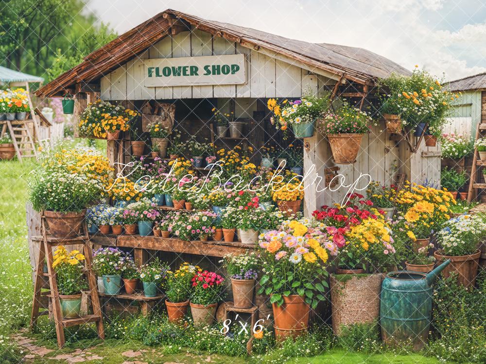 Fondo de tienda de flores rústica de primavera Designed by Emetselch