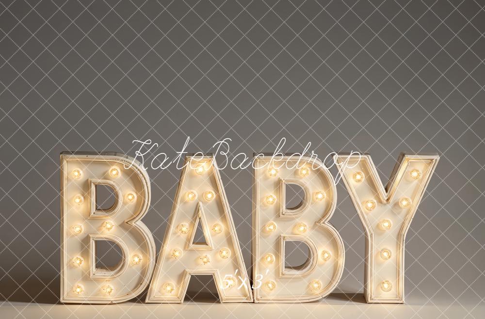 Kate Baby Marquee Light Letters Backdrop Designed by Emetselch