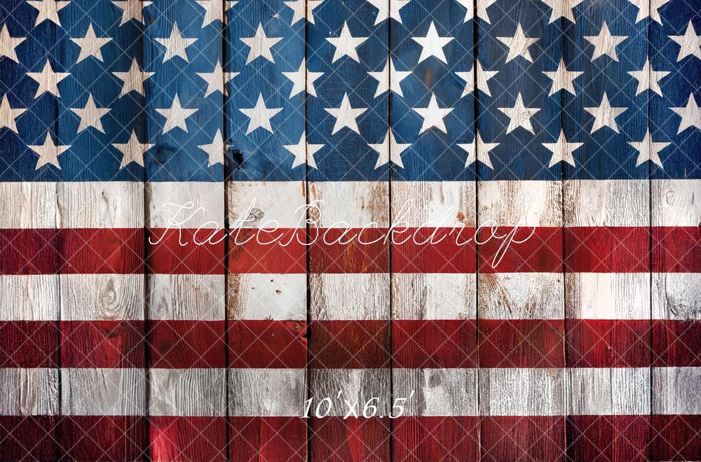 Día de la Independencia Bandera Americana Fondo Rústico Designed by Mandy Ringe Photography