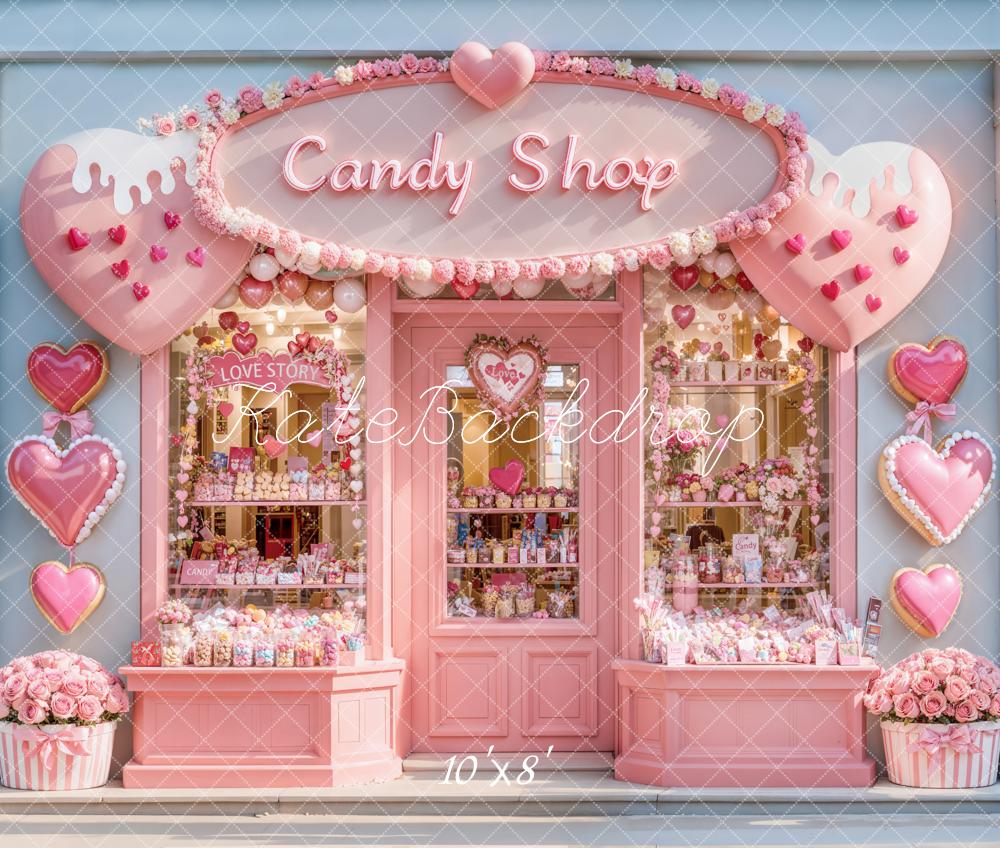 Fondo Rosa de Corazones de Dulces Designed by Emetselch