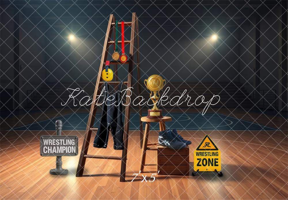 Sports Wrestling Champion Trophy Foto Achtergrond Designed by Laura Bybee