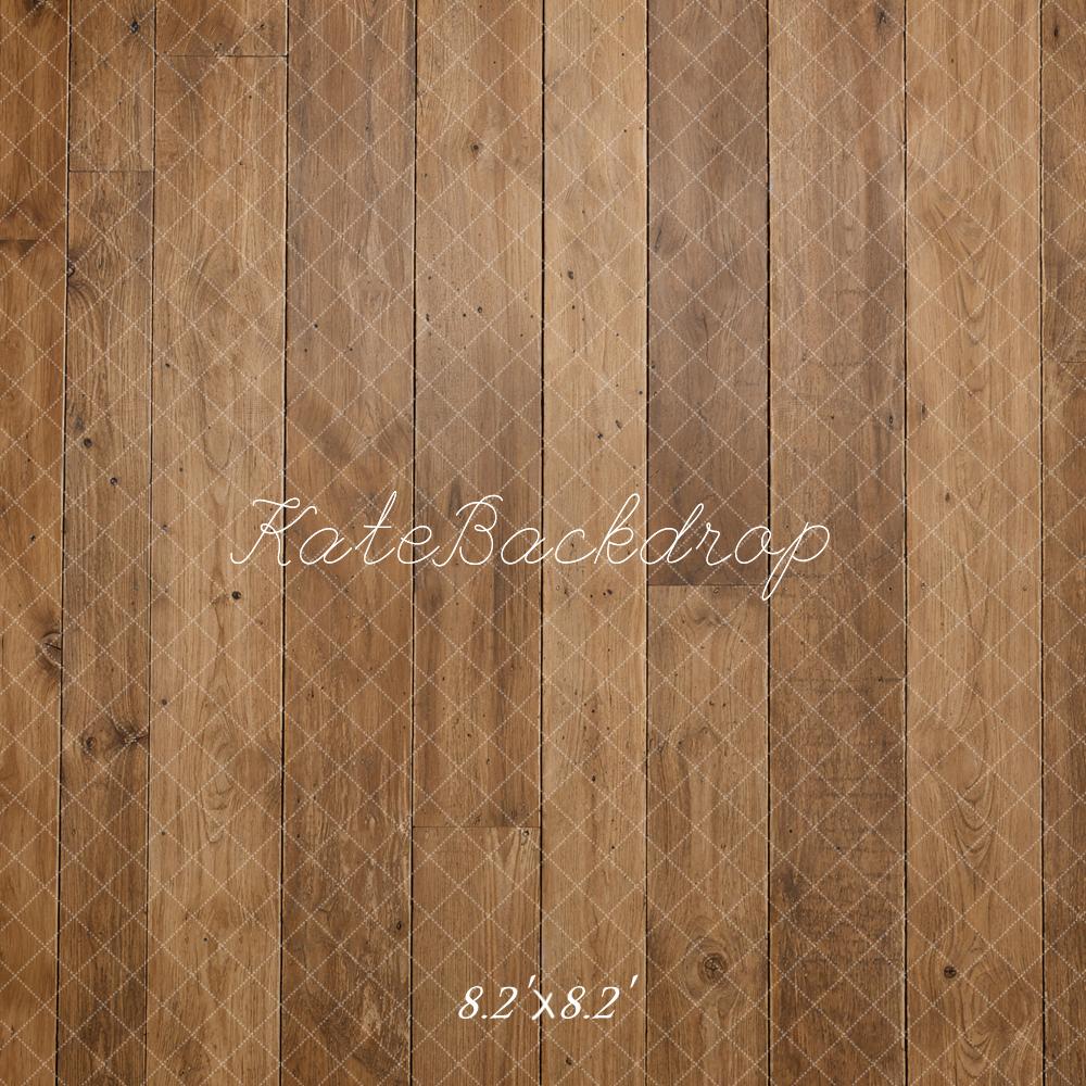Kate Brown Wood Plank Floor Printed Backdrop Designed by Emetselch