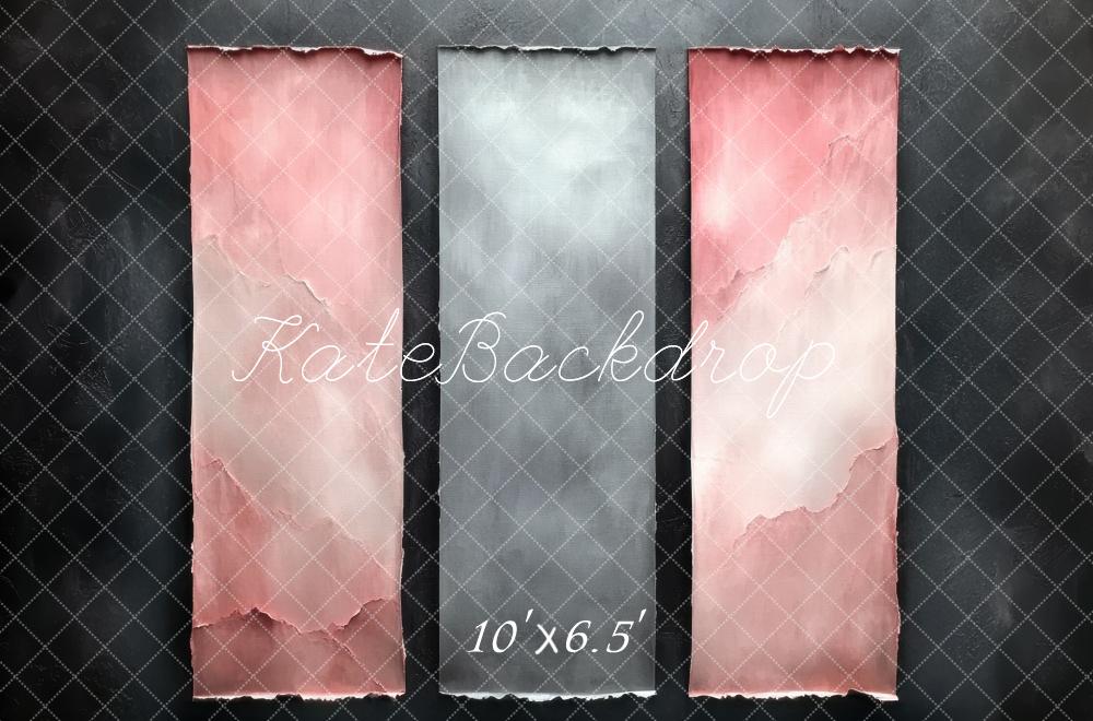 Kate Pink Gray Gradient Fabric Wall Backdrop Designed by Mini MakeBelieve