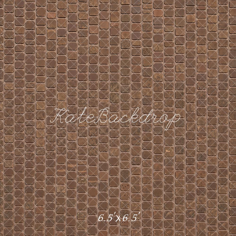 Kate Brown Mosaic Tile Floor Printed Backdrop Designed by Kate Image