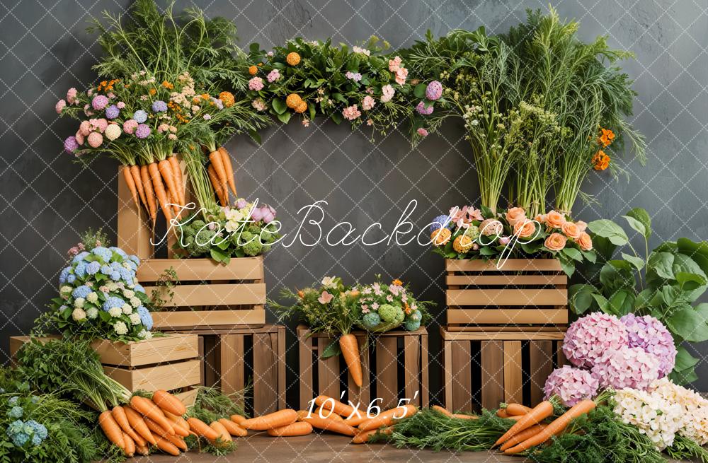 Kate Easter Carrot Vegetable Backdrop Designed by Emetselch