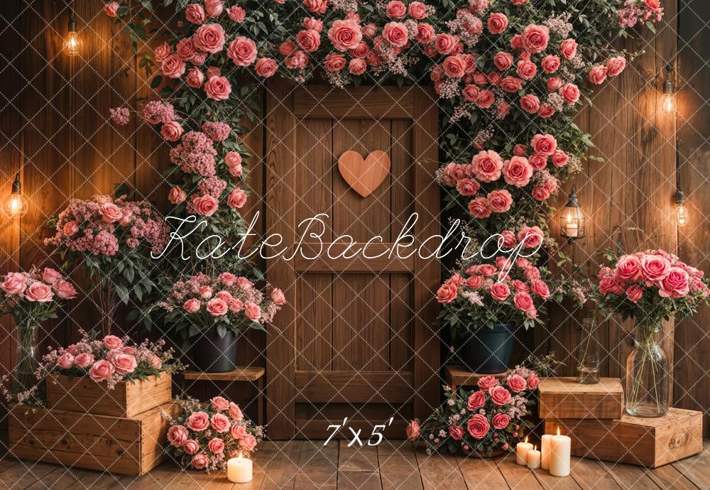 Fondo de Boda Rústico con Arco Floral Diseñado por Emetselch