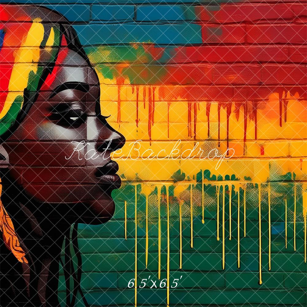 Kate Black History Face Graffiti Wall Backdrop Designed by Mandy Ringe Photography