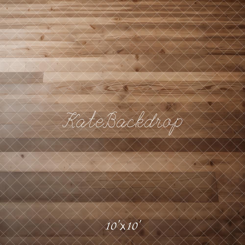Kate Brown Wood Plank Floor Printed Backdrop Designed by Kate Image