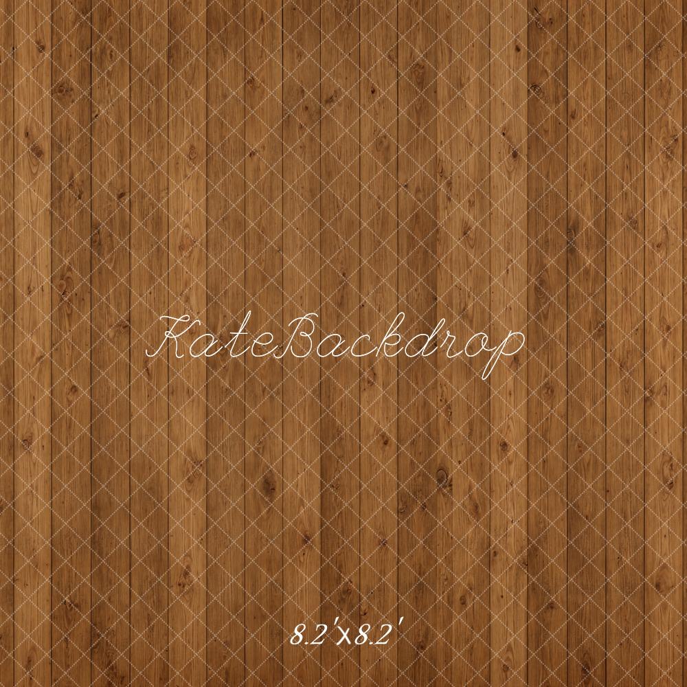 Kate Brown Wood Plank Floor Printed Backdrop Designed by Emetselch
