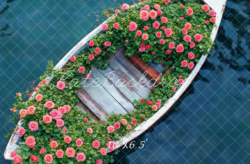 Kate Lake Floral Boat Roses Floor Backdrop Designed by Emetselch