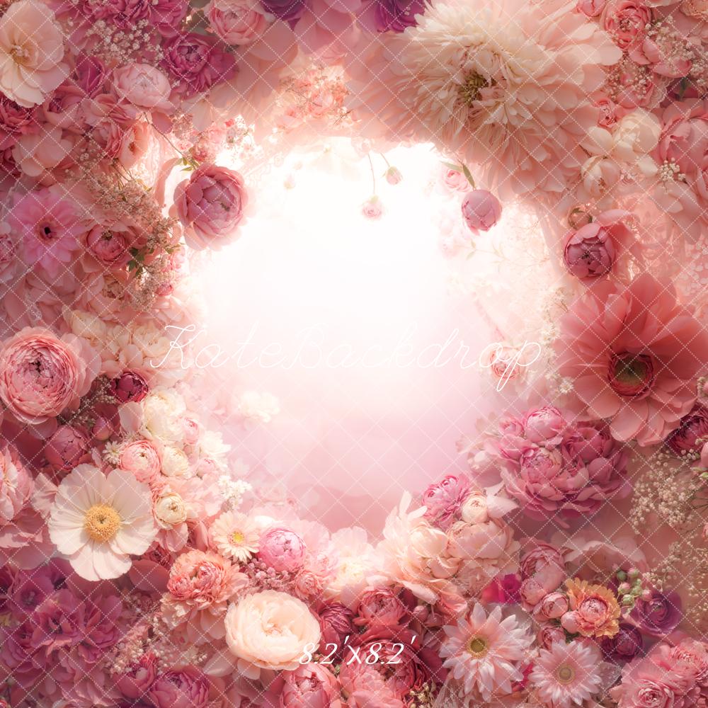 Kate Romantic Pink Flower Arch Backdrop Designed by Emetselch