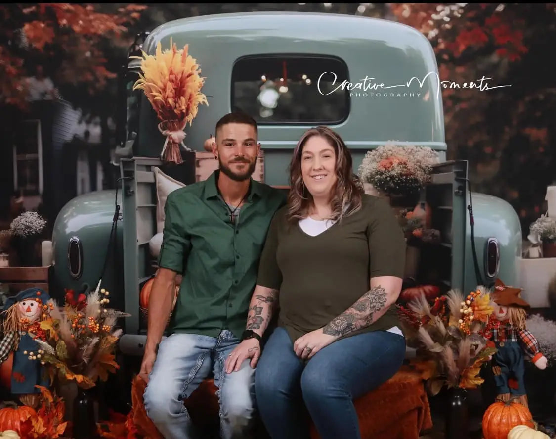 Kate Fall Pumpkin Truck Backdrop