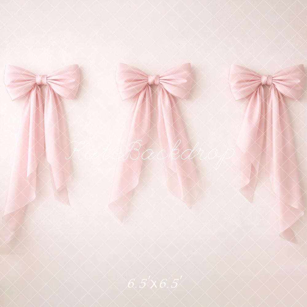 Kate Prom Pink Three Bows Printed Backdrop Designed by Megan Leigh Photography