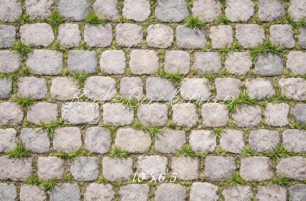 Kate Cobblestone Grass Floor Printed Backdrop Designed by Vertigo Productions