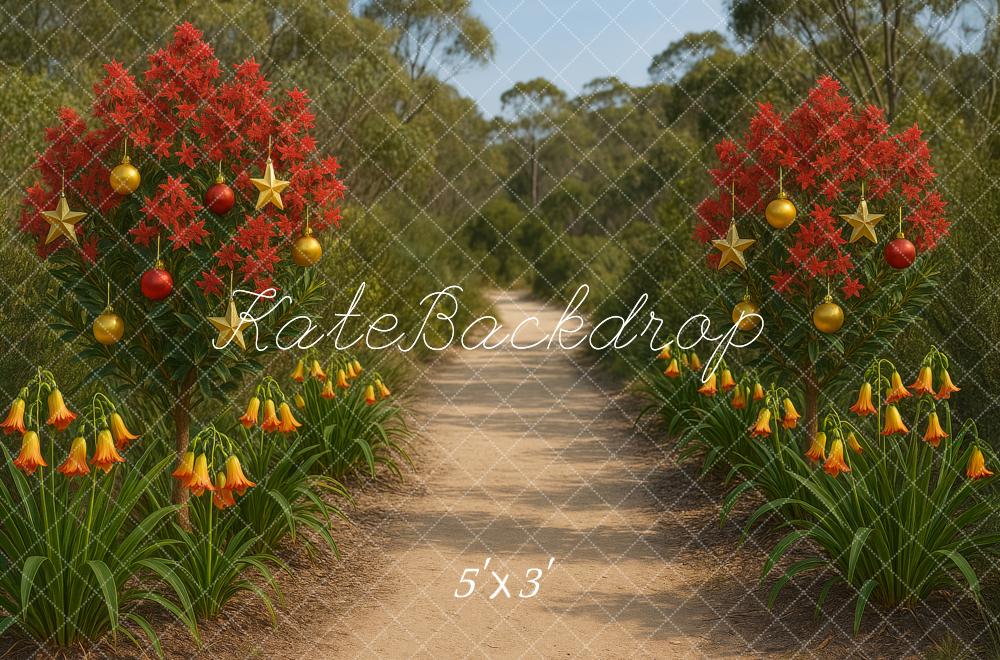 Kate Australian Christmas Floral Pathway Backdrop Designed by Megan Leigh Photography