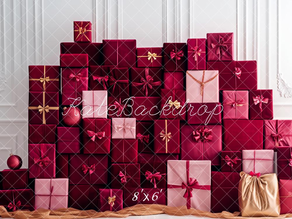 Kate Christmas Gift Boxes Wall Backdrop Designed by Patty Roberts
